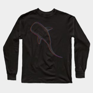 Glitchy Whale Shark Long Sleeve T-Shirt